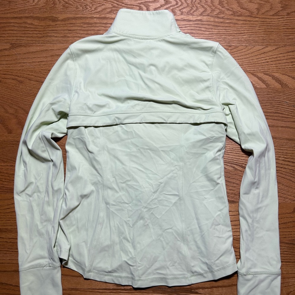 Women's Soft Green Zip-Up Jacket Size XS - Picture 3 of 3